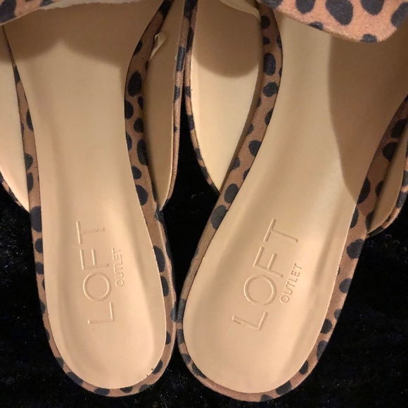 Loft Outlet Leopard Print Studded Flat Mules - Picture 8 of 12